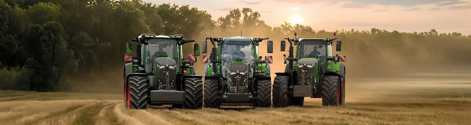 3 Fendt auf einem Feld. Dieselkampagne