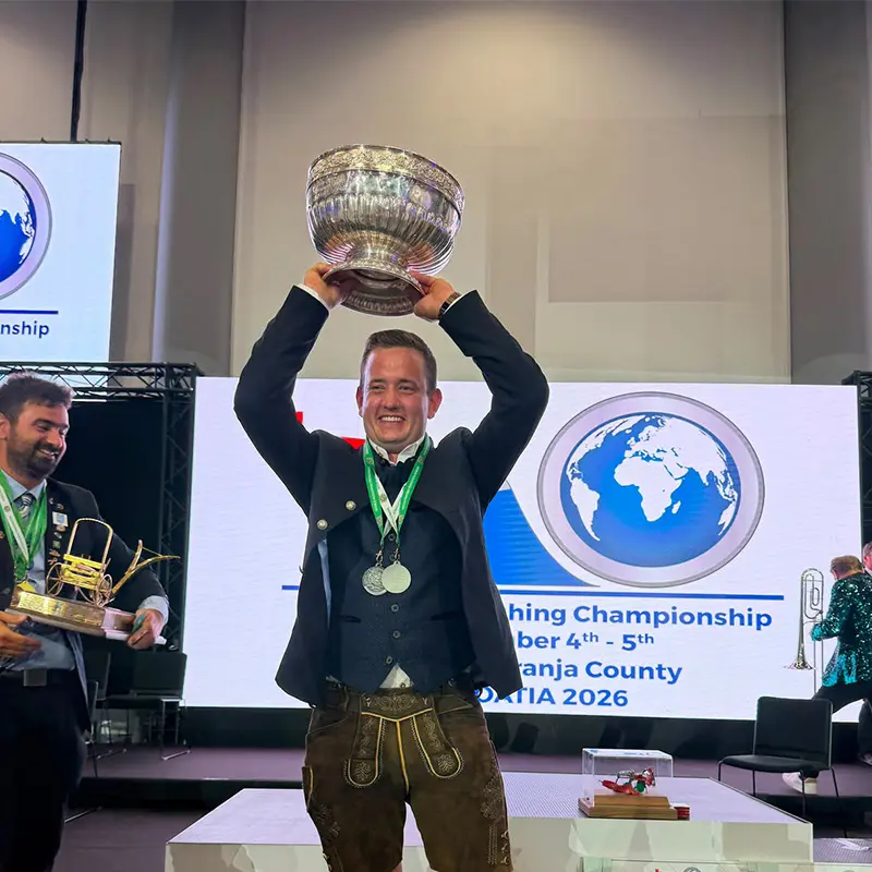 Keferböck alla cerimonia di premiazione