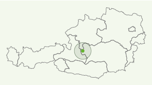 Karte von Österreich mit markierter Position in Kärnten.